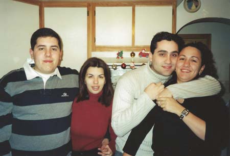 Two couples in our old kitchen in kearny